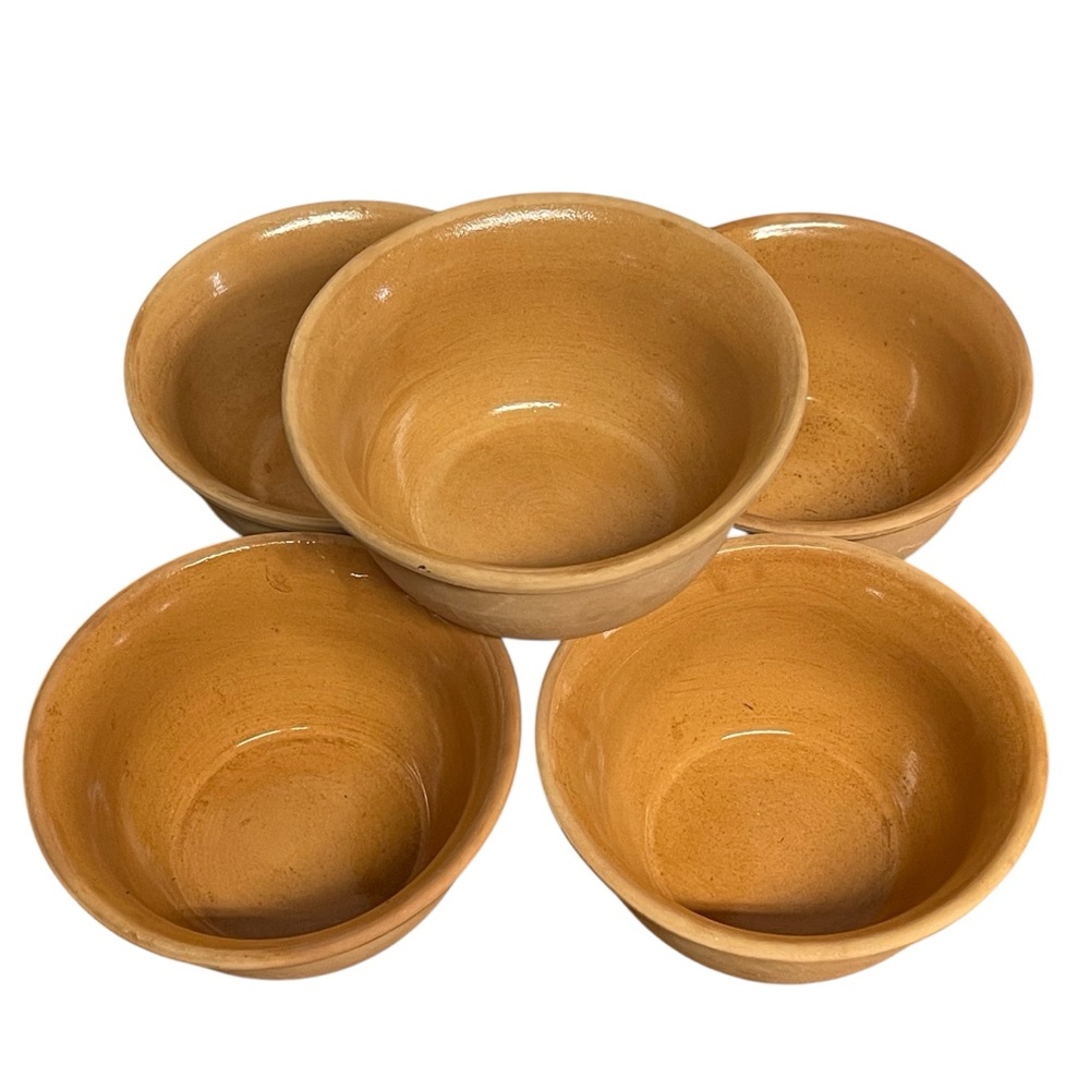 Terracotta Pottery Bowl Set Of 5 Clay Art Bowl Home Office Decor